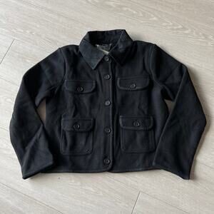 J Crew Knit Jacket In Wool Blend Womens XS Black